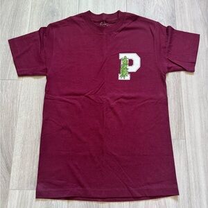 Mens Primitive Flower Burgundy Tshirt